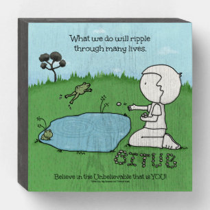 Ripple Effect Wooden Box Sign