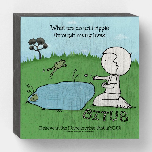 Ripple Effect Wooden Box Sign (Front Horizontal)