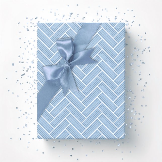Ripple Herringbone in Slate Wrapping Paper (Creator Uploaded)