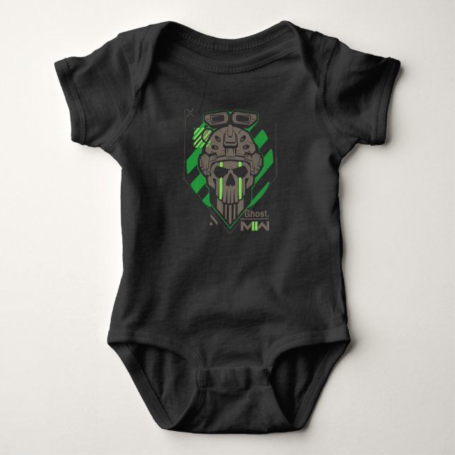 Ripple Junction x Call of Duty MWII Ghost Face Gam Baby Bodysuit (Front)