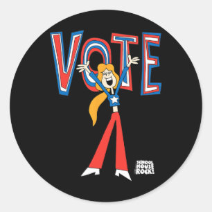 Ripple Junction X Schoolhouse Rock Vote For Sarah Classic Round Sticker