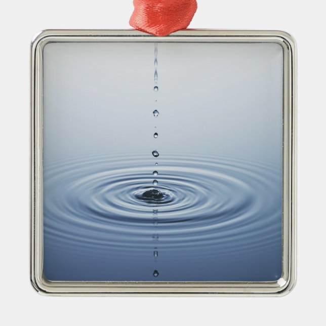 Ripple on Water Metal Ornament (Front)
