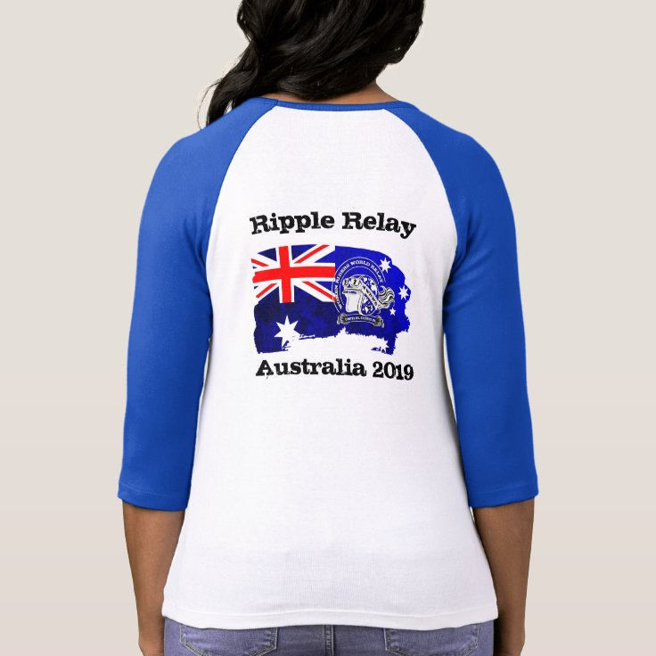 Ripple Relay Australia Baseball Tee Zazzle