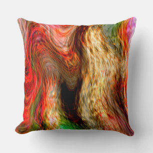 Ripple stains overlapping, straw style             throw pillow
