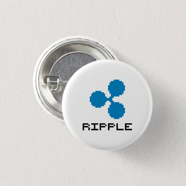 Ripple XRP 8-Bit Logo | Button (Front & Back)