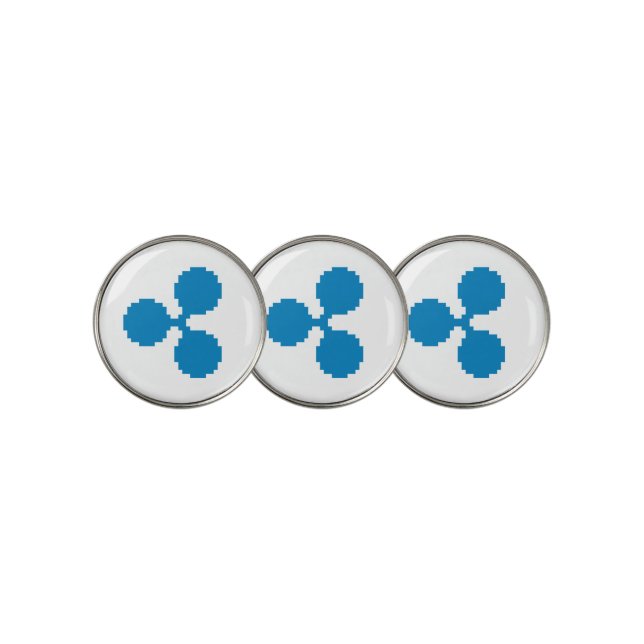 Ripple XRP 8-Bit Logo | Golf Ball Marker (3 Up)