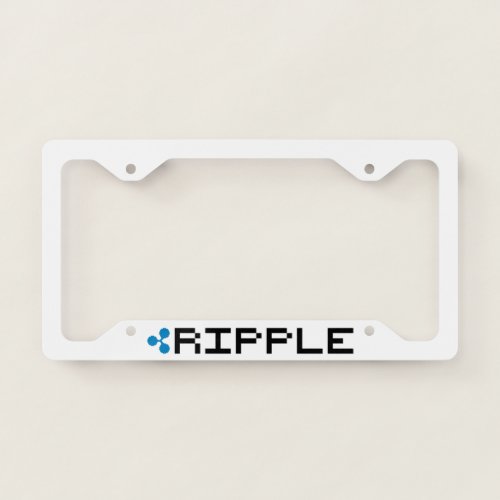 Ripple XRP 8_Bit Logo  License Plate Frame