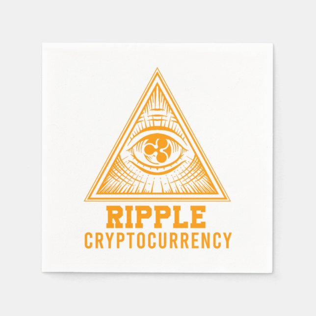 Ripple XRP All Seeing Eye Crypto Illuminati Gift Napkins (Front)