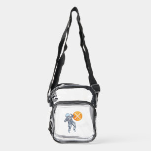 Ripple XRP  Cryptocurrency -Crypto Astronaut Clear Crossbody Bag