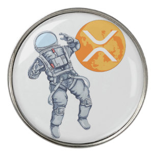 Ripple XRP Cryptocurrency -Crypto Astronaut Golf Ball Marker