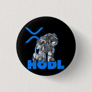 Ripple XRP  Cryptocurrency -Crypto Astronaut-HODL Button
