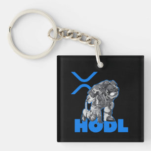 Ripple XRP  Cryptocurrency -Crypto Astronaut-HODL Keychain