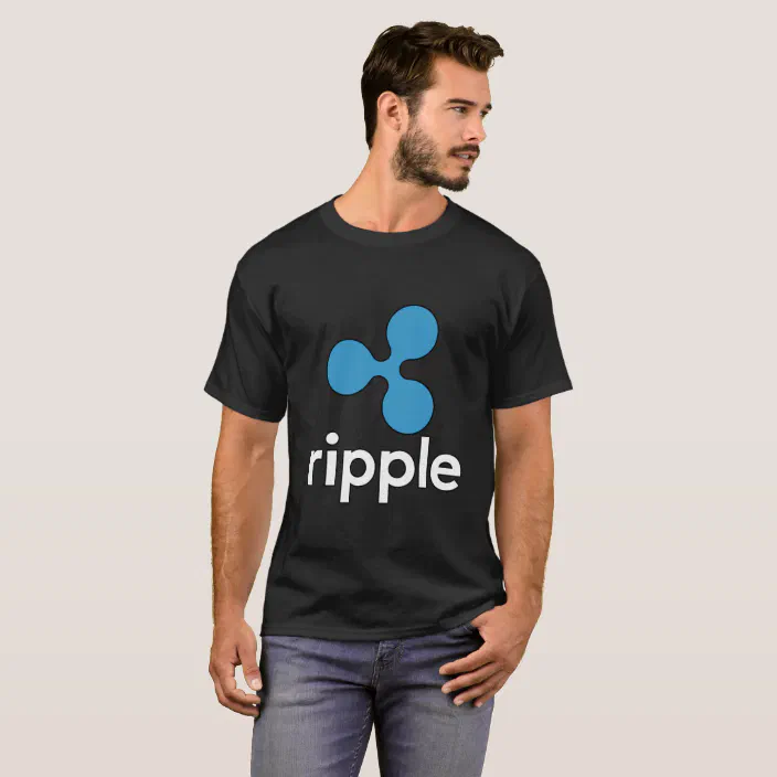 XRP with text Back and on Both Sleeves T-Shirt Logo Symbol Front Ripple 