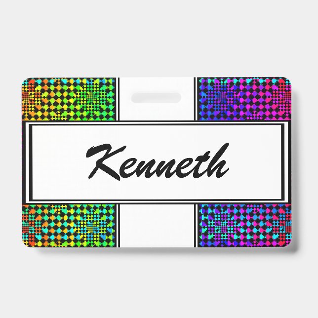 Rippled Checkers by Kenneth Yoncich Badge (Front)