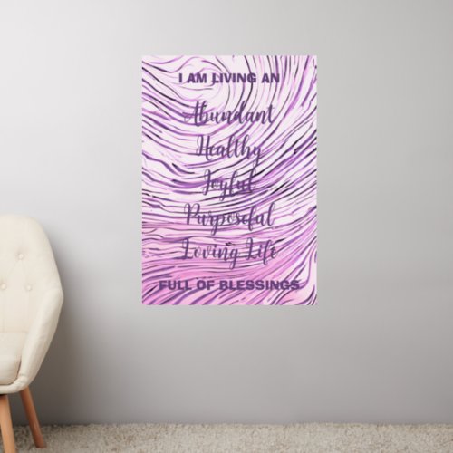 Rippled Effect Pink And Purple Affirmation Wall Decal