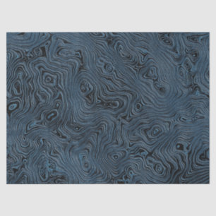 Rippled Faux Silk Moire in Rich Teal Blue Tissue Paper