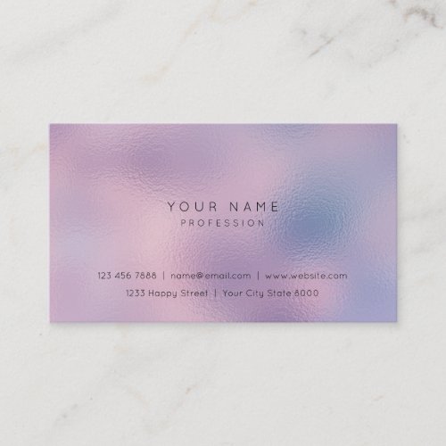 Rippled Glass Lilac Purple Pink Ombre Stylist Vip Business Card