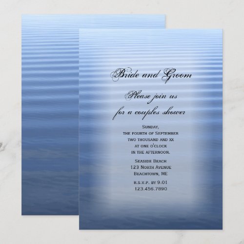 Rippled Water Couples Wedding Shower Invitation