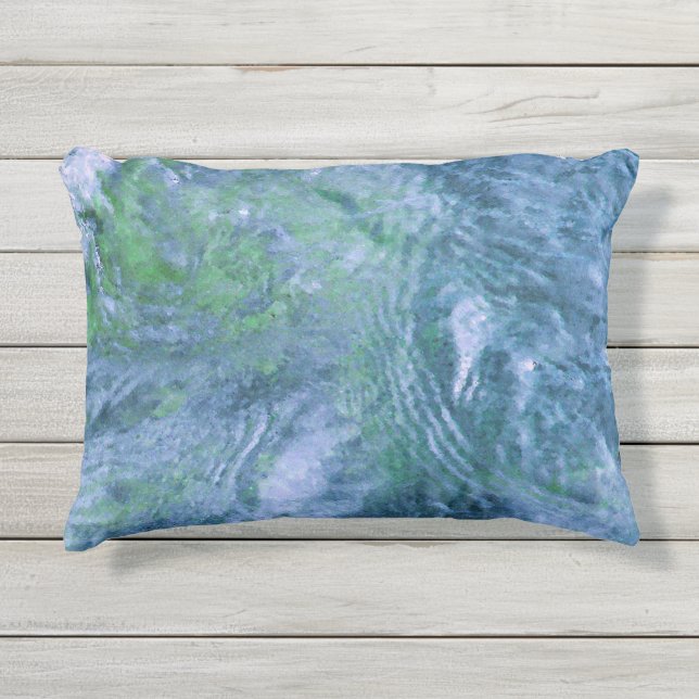 Rippled Water Outdoor Pillow (Front)