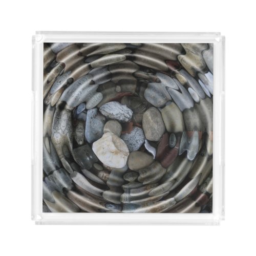 Ripples and Pebbles Acrylic Tray