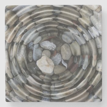 Ripples And Pebbles Stone Coaster by beachcafe at Zazzle