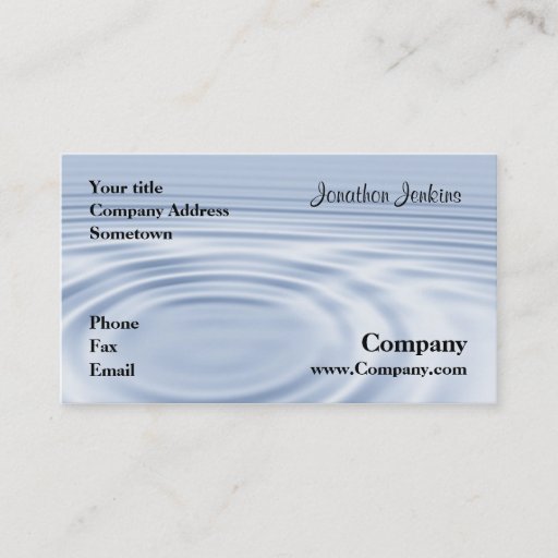 Customizable Ripples Business Card Template
