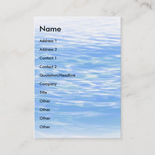 Customizable Ripples | business card templates