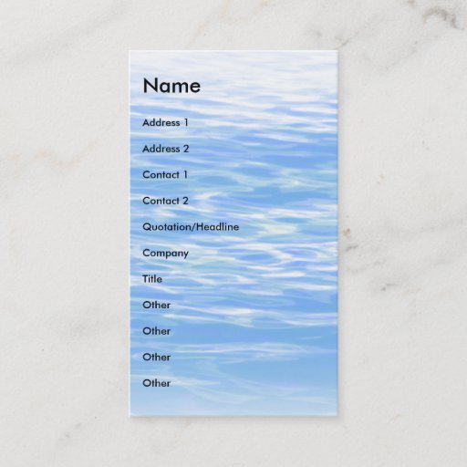 Customizable Ripples | business card template
