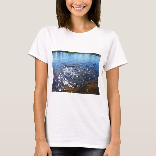 Ripples in a lake, from a fish jumping T-Shirt (Front)