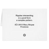 Ripples intersecting in a pond cards (Back Horizontal)
