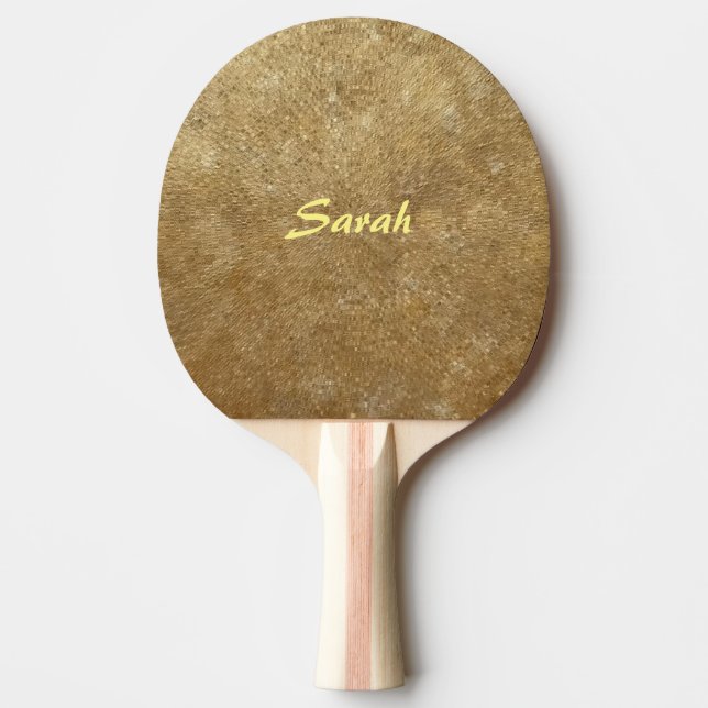 Ripples of Gold Personalized Ping Pong Paddles (Front)
