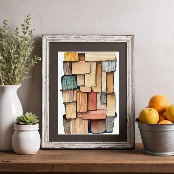 Ripples Of Reclaimed Beauty Watercolor And Scrap  Poster by nikkilynndesign at Zazzle