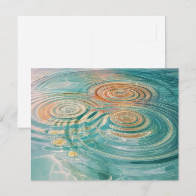 Ripples of Tranquility Abstract Water Harmony Postcard (Front/Back)