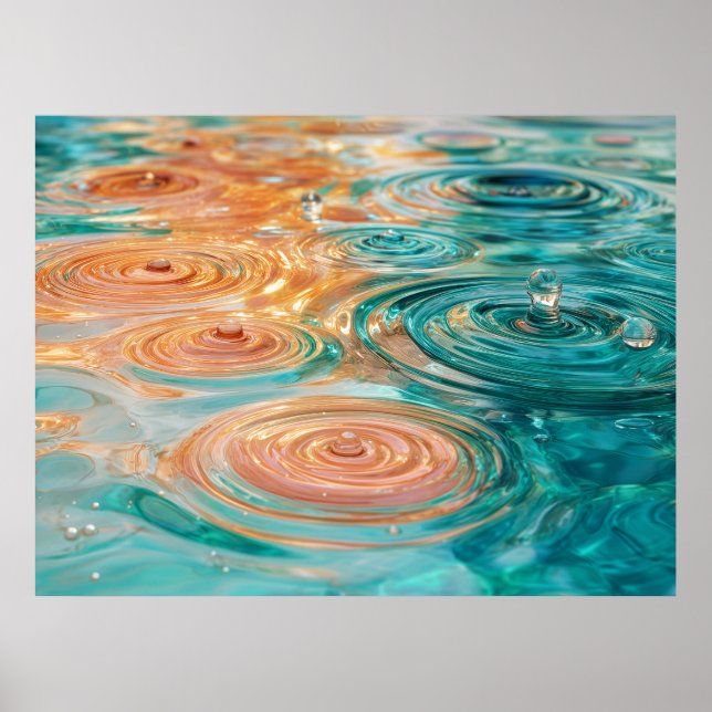 Ripples of Tranquility Abstract Water Harmony Poster (Front)