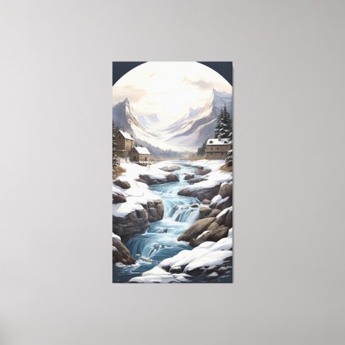 Ripples of Tranquility Seal Fish and Valley River Canvas Print