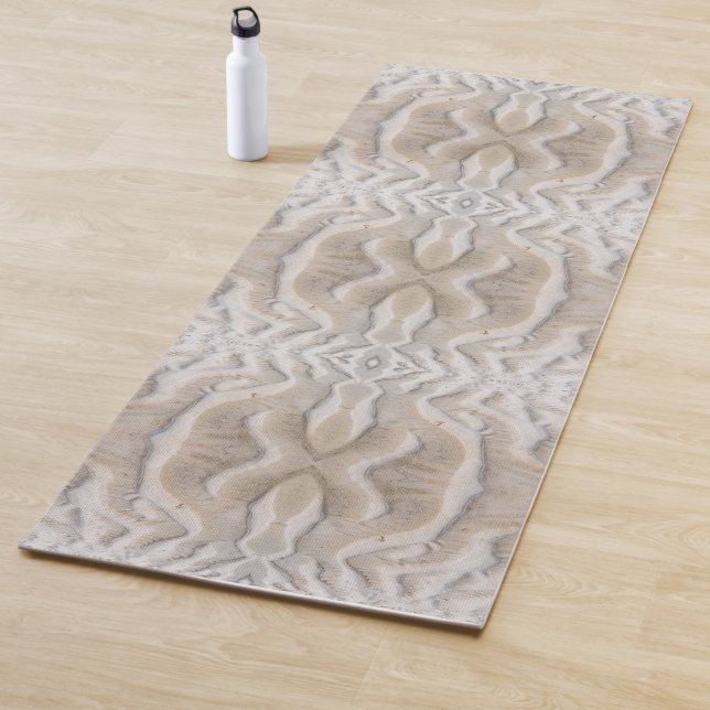 Ripples on a sandy beach pattern yoga mat (In Situ)