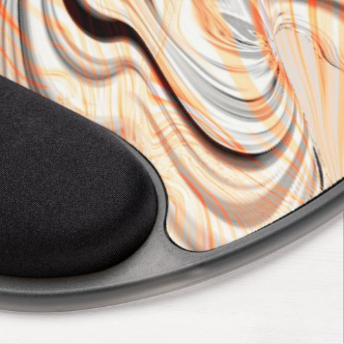 Ripples on pearly cream beige brown  pale orange gel mouse pad