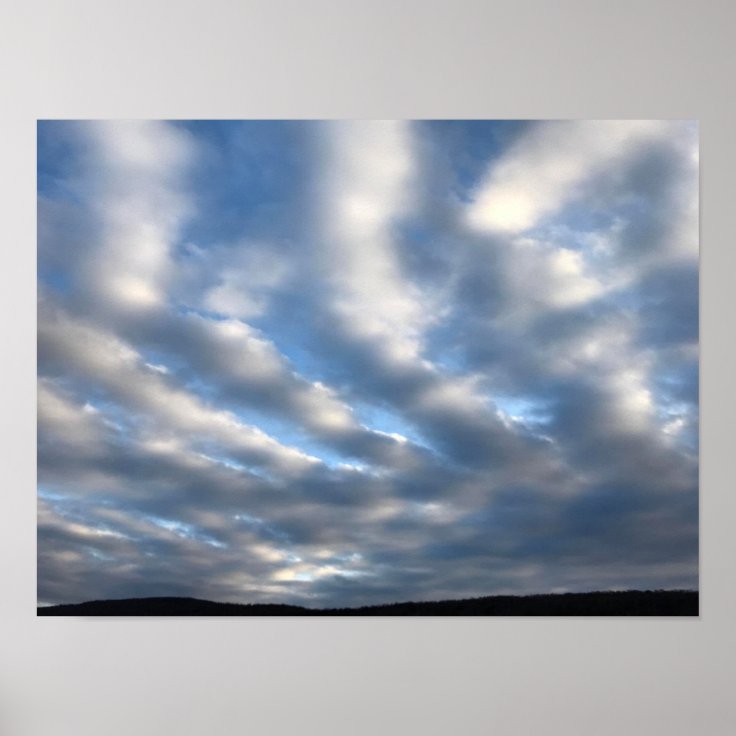 Rippling Clouds at Fourth Lake in Inlet NY - ADK Poster | Zazzle