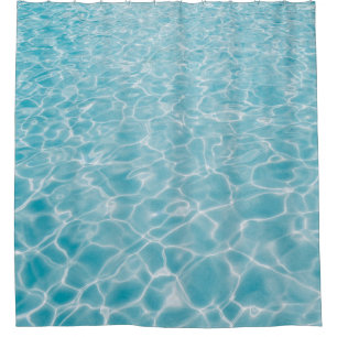 Rippling crystal blue water shower curtain