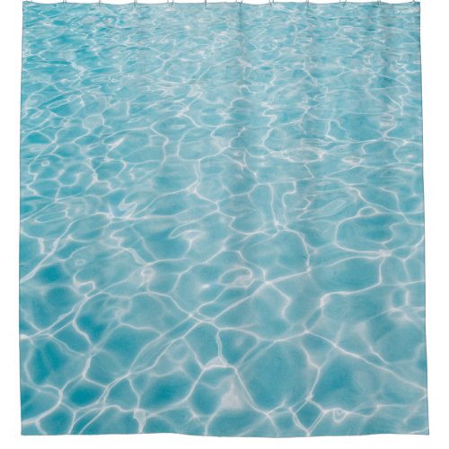 Rippling crystal blue water shower curtain