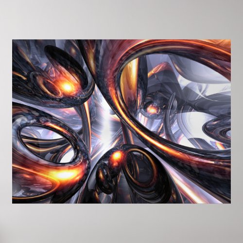 Rippling Fantasy Abstract Poster