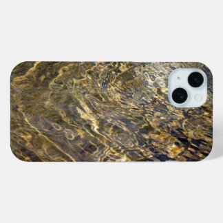 Rippling Gold Water Abstract iPhone 15 Plus Case