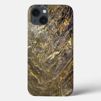 Rippling Golden Fountain Water iPhone 13 Case