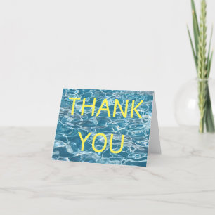 Rippling Swimming Pool Water Thank You Note Card