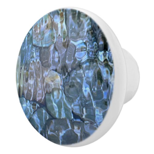 Rippling water brook steam Underwater Stones Ceramic Knob