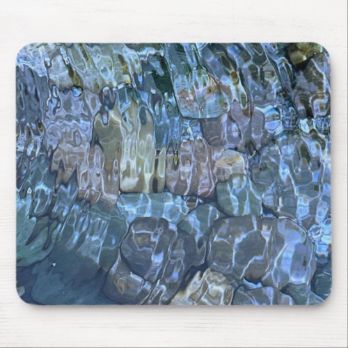 Rippling water brook steam Underwater Stones Mouse Pad