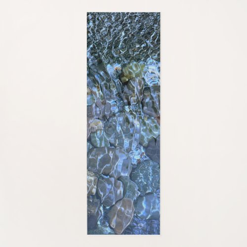 Rippling water brook steam Underwater Stones Yoga Mat