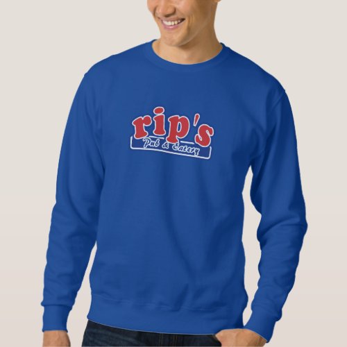 Rips Pub  Eatery Long Basic Crew Sweatshirt
