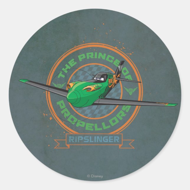 Ripslinger - The Prince of Propellors Classic Round Sticker (Front)