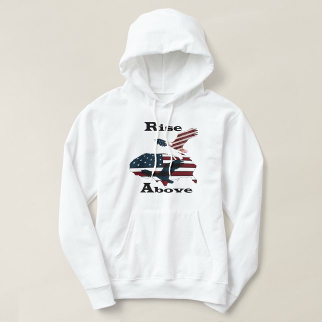 Rise above  hoodie (Design Front)